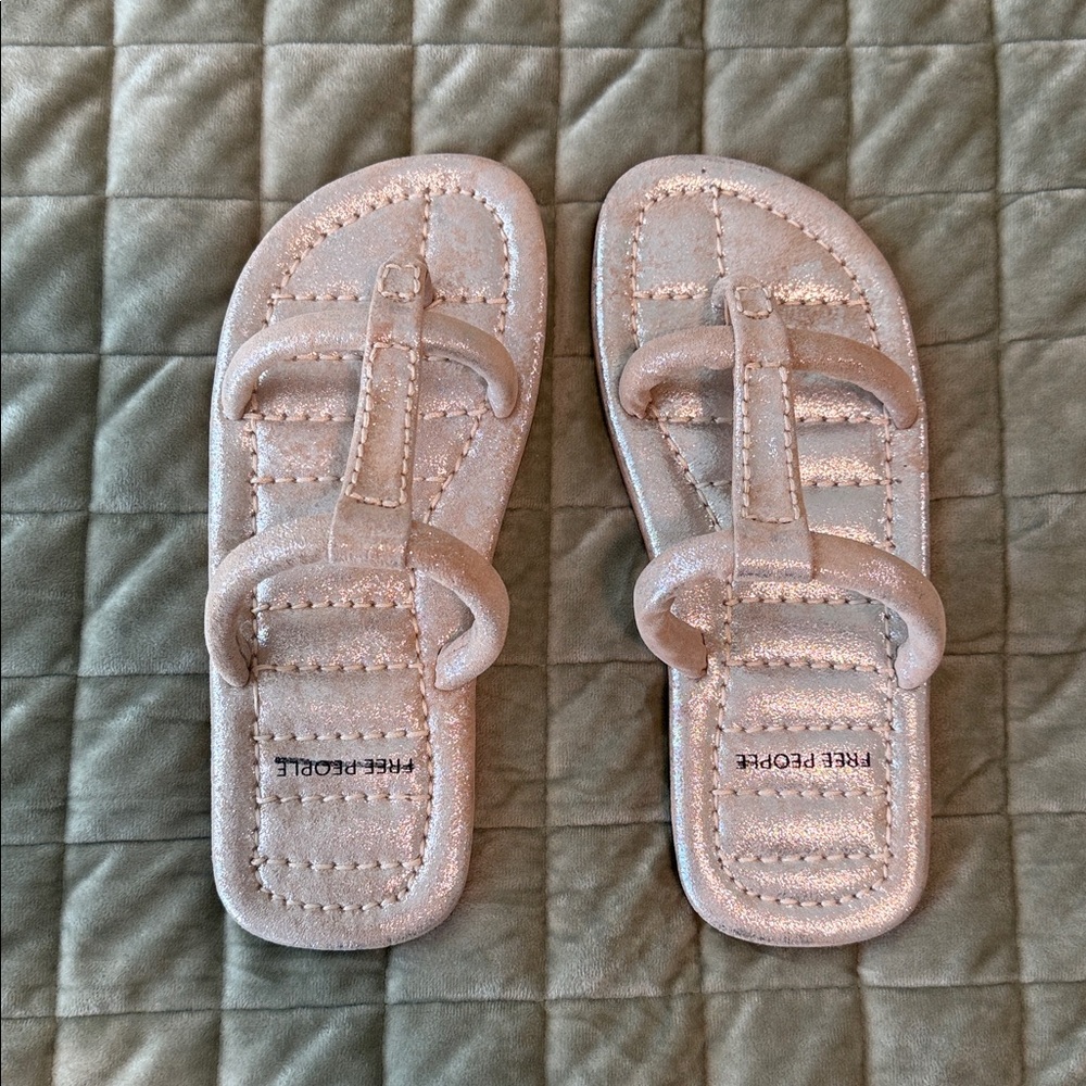 Free People Hadden Sandals in Champagne Metalic - Picture 2 of 5